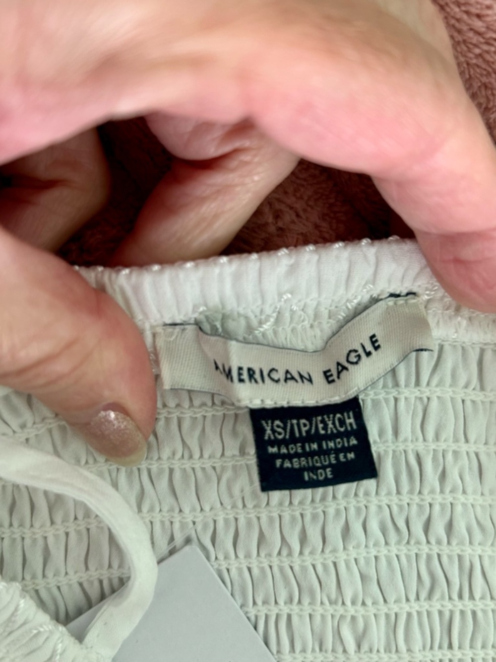 American Eagle White Sundress Shirred Top Spaghetti Straps 3 Tier Midi Skirt NEW - Picture 11 of 14